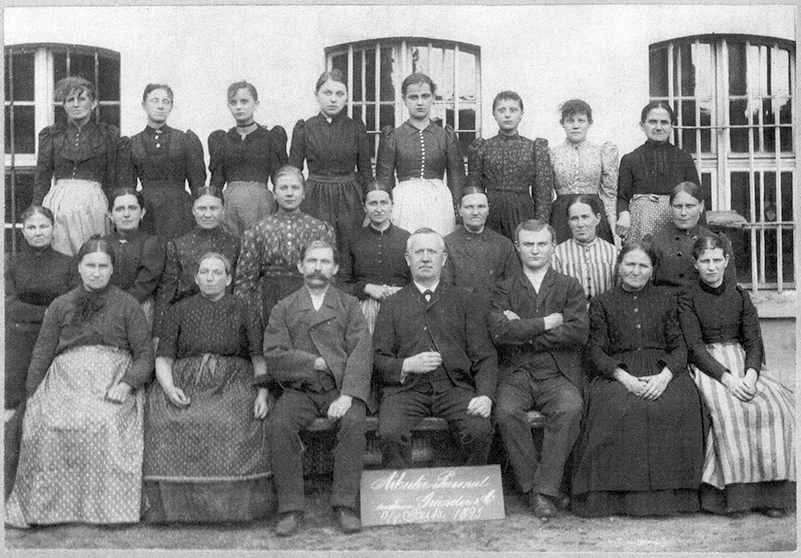 GRÜNDER'sches Arbeiter-Personal im Jahr 1893, Quelle: diese Webseite